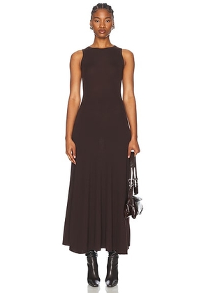 McQueen Sleeveless Long Dress in Brown - Brown. Size XS (also in ).