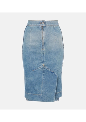 Vivienne Westwood Orb denim pencil skirt