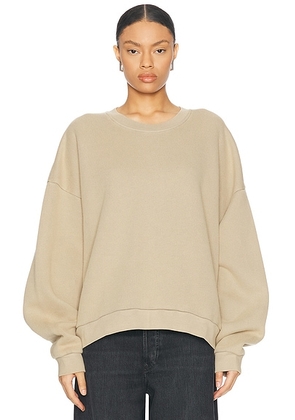 Acne Studios Fester Crewneck Sweater in Concrete Grey - Beige. Size L (also in M, S, XS).