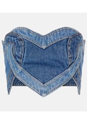 Area Strapless denim top
