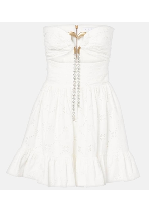 Area Draped cotton minidress