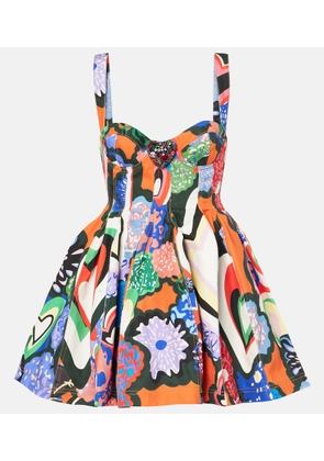 Area Printed cotton minidress