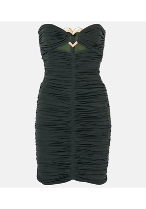 Area Cutout ruched minidress