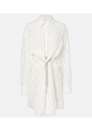 Area Draped cotton shirt dress