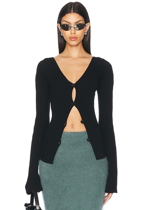 Acne Studios Kluid Cardigan in Black - Black. Size L (also in ).