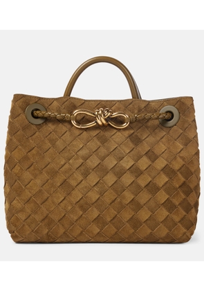 Bottega Veneta Andiamo Intrecciato Small suede tote bag