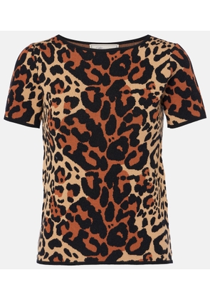 Blumarine Shoert leopard-print top