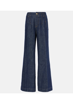 Frame High-rise wide-leg jeans