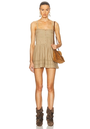 Isabel Marant Etoile Dylan Romper in Light Khaki - Olive. Size 40 (also in ).