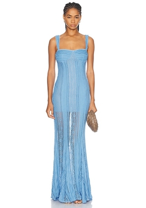 Charo Ruiz Ibiza Gaia Long Dress in Blue Tannis - Blue. Size M (also in XS).