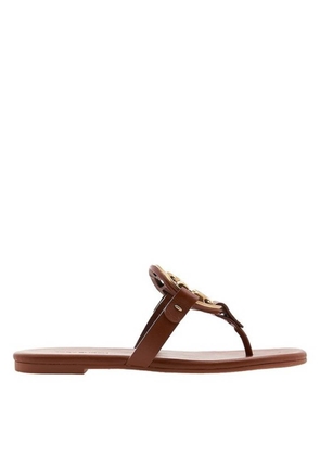Tory Burch Miller Soft Metal Logo Sandals