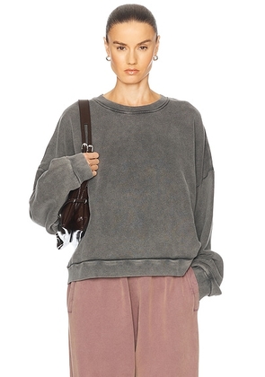 Acne Studios Fester Crewneck Sweater in Faded Black - Black. Size L (also in M, S, XS).