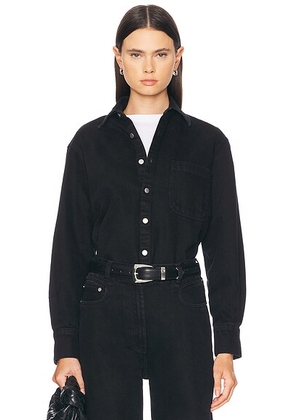 Beaufille Deren Denim Top in Black - Black. Size S (also in M).