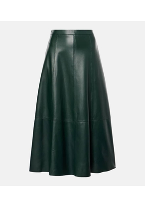 Vince Leather midi skirt