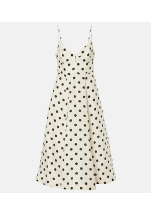 Zimmermann Polka-dot linen midi dress