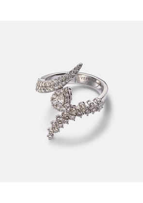 Yeprem Y-Not 18kt white gold ring with diamonds