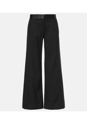 Victoria Beckham Side Panel wool-blend wide-leg pants
