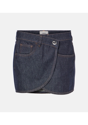 Coperni Asymmetric denim miniskirt