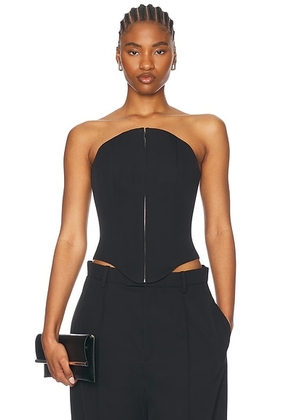 McQueen Bustier Top in Black - Black. Size 40 (also in ).