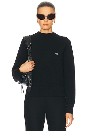 Balenciaga Crewneck Sweater in Black - Black. Size L (also in M, XS).