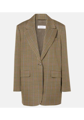Max Mara Atlanta houndstooth wool-blend blazer