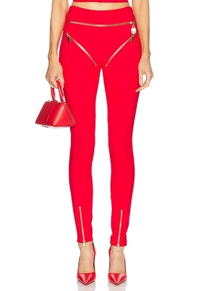 AREA Zipper Brief Legging in Carmine - Red. Size L (also in ).