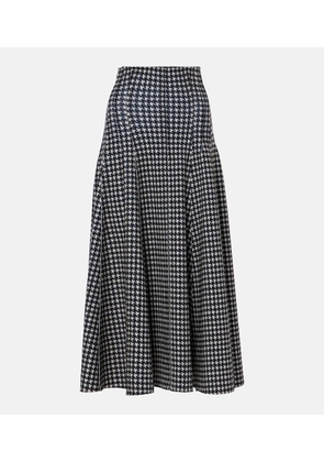 Norma Kamali Grace houndstooth maxi skirt