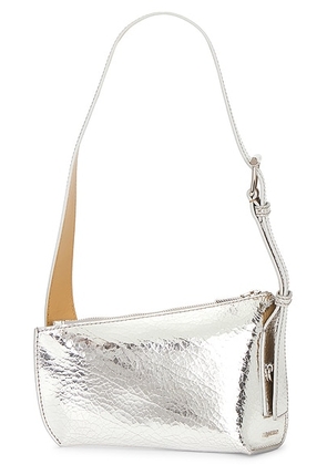 McQueen Sling Shoulder Bag in Silver & Beige - Metallic Silver. Size all.