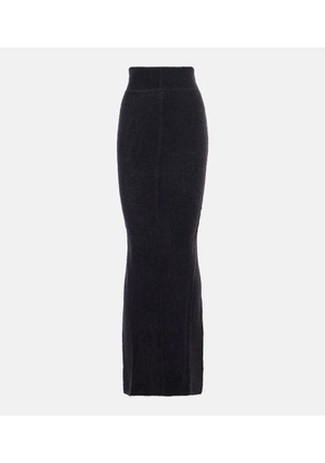 Rick Owens Pillar alpaca and wool-blend maxi skirt