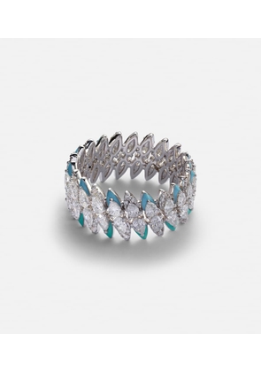 Kamyen 18kt white gold ring with diamonds