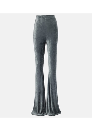 Rick Owens Dirt high-rise velvet flared pants