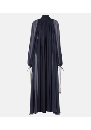 Chloe Gathered silk georgette maxi dress
