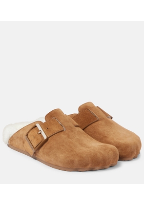 Balenciaga Sunday shearling-lined suede mules