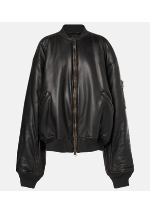 Balenciaga Leather bomber jacket
