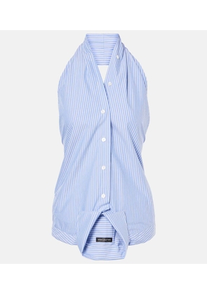 Balenciaga Striped deconstructed cotton top