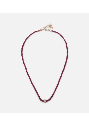 Suzanne Kalan Infinite 18kt rose gold necklace with rubies and diamonds