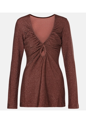 Johanna Ortiz Lame cutout top