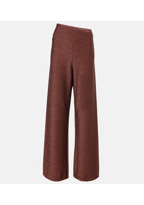 Johanna Ortiz Lame high-rise wide-leg pants