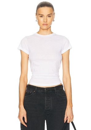 Aya Muse Baby Tee in White - White. Size L (also in S).