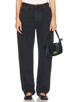 Aya Muse Tapered Jeans in Black - Black. Size L (also in M).