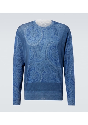 Etro Paisley silk and cashmere sweater