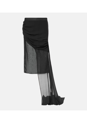 Didu Draped chiffon midi skirt