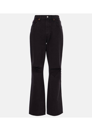 Re/Done 90s distressed high-rise flared jeans