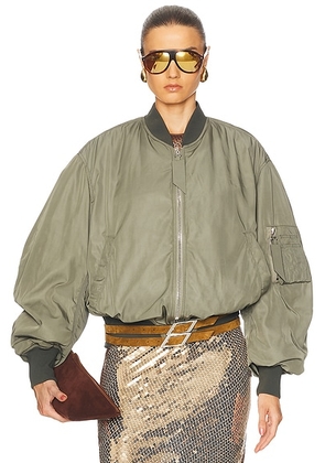 THE ATTICO Bomber Jacket in Military Green - Army. Size 38 (also in ).