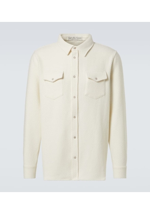 God's True Cashmere Waffle-knit cashmere shirt