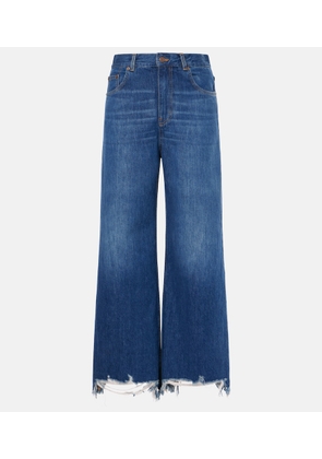 Chloe Mid-rise wide-leg jeans