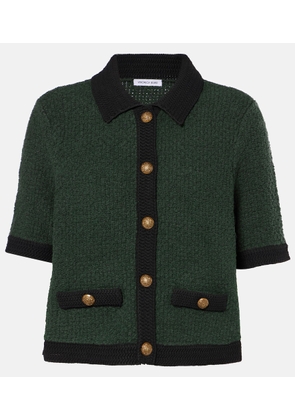 Veronica Beard Marie knitted cotton and wool-blend tweed top