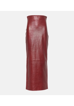 Khaite Loxley leather maxi skirt