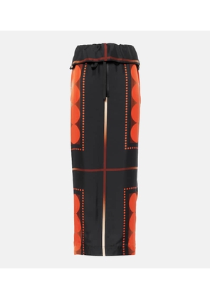 Khaite Lilila printed silk maxi skirt