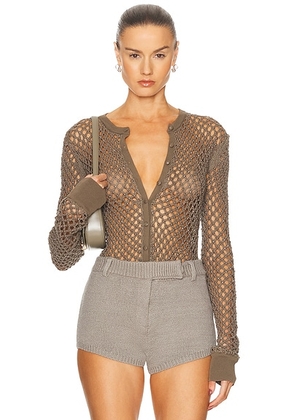 Diotima Zora Bodysuit in Slate - Slate. Size 3 (also in 4).